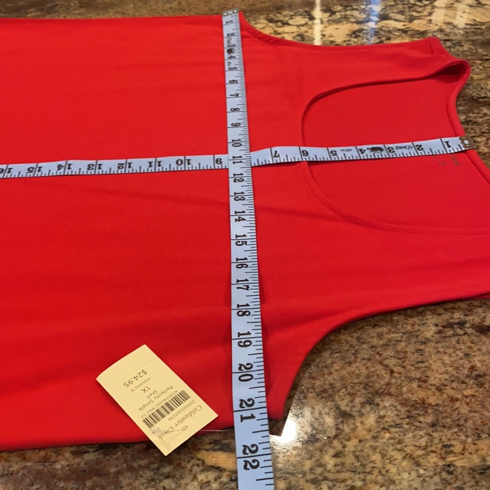 Coldwater Creek, 1X Women’s 18, Red Shell Tank Top, NWT - Picture 7 of 7